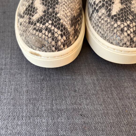 Sofft Slip On Sneakers Women Size 6.5M Gray Leather Snake Print Platform Comfort - Picture 3 of 9